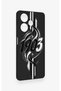 Infinix Hot 30 Compatible Black and White Ivy Patterned Silicone Case - 4