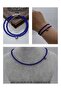Pearl and Crystal Bracelet or Choker Necklace - Blue -