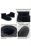 Mini Suede Sheepskin Thin Sole Women's Boots Black - 5