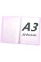 A3 Portfolio Folder with 30 Binder Sheets, Plastic Display Folder Binder Presentation Book with Clea