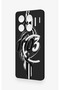 Infinix Gt 20 Pro Compatible Black and White Ivy Patterned Silicone Case - 4