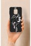 Redmi Note 9 Pro 9S Compatible Black and White Ivy Pattern Silicone Case