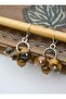 Cheetah Eye Stone Earrings - Multicolor - - 5