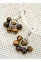 Cheetah Eye Stone Earrings - Multicolor - - 4
