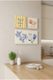 Inspired by the Sun and Mediterranean Theme Blue-Orange - 3-Piece Mdf Painting Set - 2