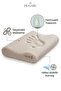 Ergonomic Visco Memory Neck Support Pillow - Breathable Washable Zippered Outer Cover