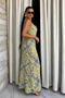Ethnic Pattern Detailed Women's Rope Strap V-Neck Long Summer Stylish Dress - 3