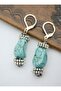 Turquoise Stone Earrings - Multicolor - - 3