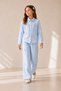 Girl's Floral Appliqué Linen-Look Shirt and Trousers Two-Piece Set - 5