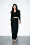 Black Button Detailed Round Neck Jacket - 2