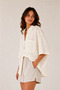 Ecru Muslin Oversize Women's Shirt |   Ek1006965 - 2