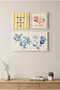 Inspired by the Sun and Mediterranean Theme Blue-Orange - 3-Piece Mdf Painting Set