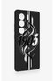 Tecno Camon 40 4g Compatible Black and White Ivy Pattern Silicone Case - 3