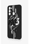 Tecno Spark 8C Compatible Black and White Ivy Patterned Silicone Case - 4