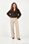 High Collar Buttoned Short Cashmere Coat Women's Cashmere Coat 611Aw115 - 6