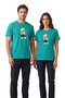 Street Style Teddy Bear Printed Green T-Shirt with Hat, 100% Cotton, Comfortable Fit