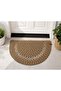 Jute Straw D Mat, Welcome Mat for the Door (40X60)-Beige with Black Tricot