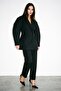 Black Puffy Sleeve Jacket with Pocket Detail