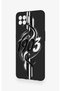 Oppo Reno 4 Lite Compatible Black and White Ivy Patterned Silicone Case - 4