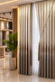 Flame Beige Mink Panel Background 1/3 Dense Pleated Background Curtain (Single Panel) Accessory Gift