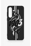 Samsung S25Fe Compatible Black and White Ivy Patterned Silicone Case - 2
