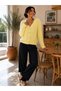 Women's Full Beardy Furry V-Neck 4-Button Stylish Knitwear Jacket Cardigan - 6