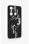 Infinix Hot 20I Compatible Black and White Ivy Patterned Silicone Case - 3