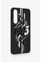 Samsung S25Fe Compatible Black and White Ivy Patterned Silicone Case - 3