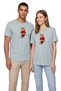 Kayakçı Winter Teddy Bear Printed Mint T-Shirt 100% Cotton Comfortable Fit