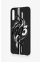 Samsung A70 Compatible Black and White Ivy Patterned Silicone Case - 4