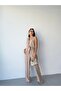 Stone-Fronted Tie-Dye Patterned Satin Jumpsuit - 5