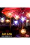 أضواء الألعاب النارية من دينيك مايك، 200 مصباح LED على شكل نجمة من الأسلاك النحاسية، 8 أوضاع تعمل بالبطارية - 7