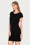 Women's Black Modal Off-Shoulder Basic Dress - 2