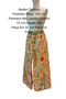 Women's Multi-Colored Ethnic Shawl Patterned Hand Embroidered Wide Leg Bohemian Trousers with Elastic Waist - 2