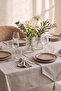 Colber Beige Striped Seamless Tablecloth Set, 12 Seater, 26 Pieces - 4