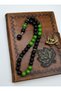 Green Agate and Onyx Prayer Beads - Multi-Colored - - 2