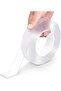 Multipurpose Double Sided Nano Tape | Washable Reusable Silicone Adhesive Strips | 2.5cm x 5m Wall & - 2