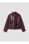 Loose Fit Women's Leather-Look Jacket from Uzg Store for Style Enthusiasts - 8