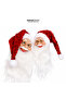 Christmas Ornament Sequined Santa Claus Head with Hat Red 32 cm - 3