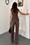 Brown Denim Double Set - 5
