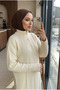 Women's Ribbed Knit Zipper Collar Hijab Knitwear Dress