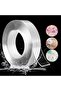 Multipurpose Double Sided Nano Tape | Washable Reusable Silicone Adhesive Strips | 2.5cm x 5m Wall & - 3