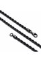 💎   Premium Shiny and Stylish Rope Rope Men's 316L Steel Necklace 6mm 55cm 3183Eck024 - Black Color - 2