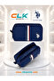 Faux Leather School Document Backpack, Double Compartment Pencil Bag - Water Bottle & Flask - 6