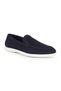 Men's Loafer Shoes Genuine Nubuck Leather Moccasins Summer Perforated Laceless Flexible Rubber Sole L6011