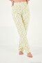 Cotton Regular Fit Patterned Crew Neck Pajamas Set Women's Pajama Set 65790784 - 5