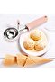 قطعتان من ملعقة الآيس كريم مع زناد، ملعقة مستديرة من الفولاذ المقاوم للصدأ، أداة مطبخ للمثلجات - 2