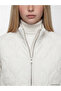 Mock Neck Quilted Women's Coat - 3