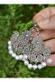 Indian Earrings - Silver Color - - 5
