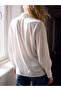 Alita City Lcw Vision Ecru Plain Tie Neck Long Sleeve Women's Blouse with a Difference - 4